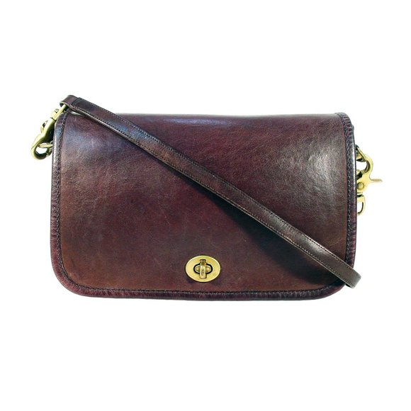 Coach Handbags - COACH 70's Vintage Burgundy Crossbody Bag 5620